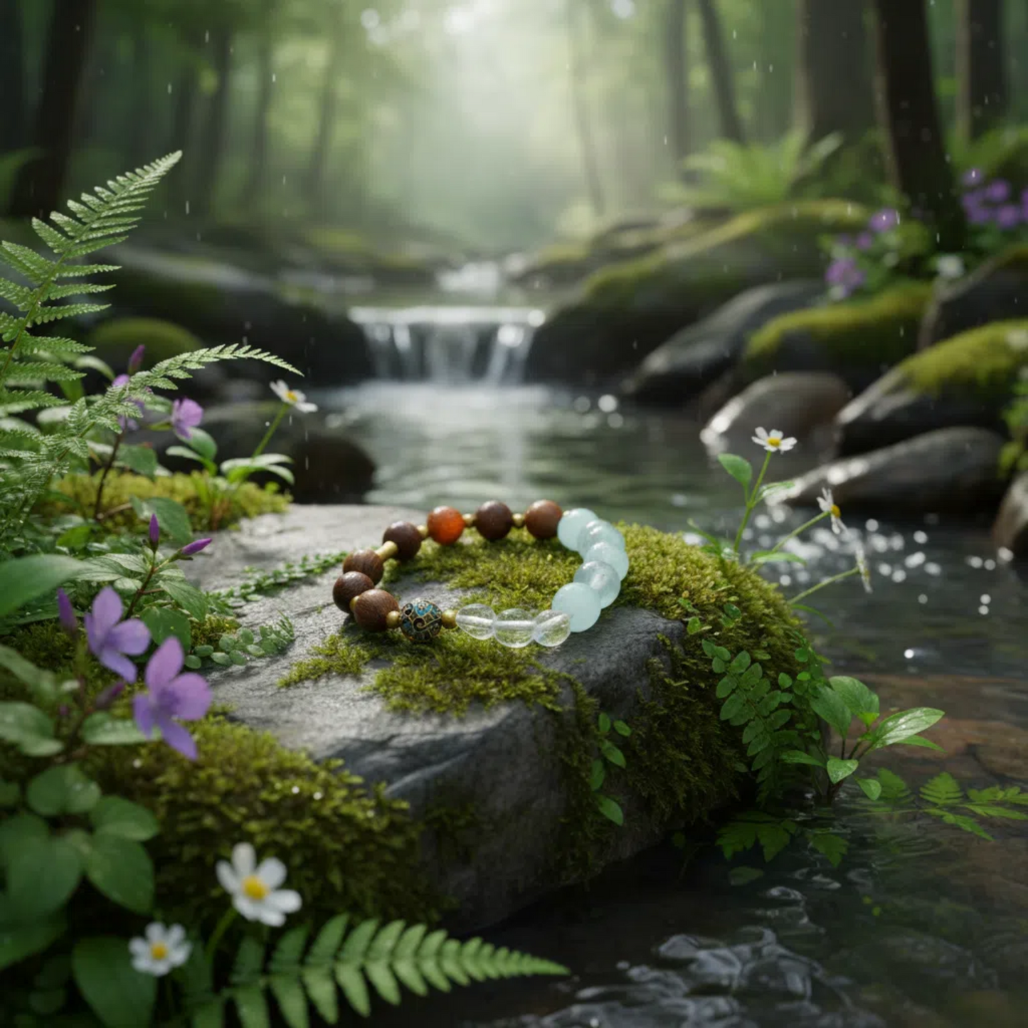 Rain After Drought" Hope Revival Crystal Bracelet – Natural Stone Energy Jewelry for Renewal & Good Fortune