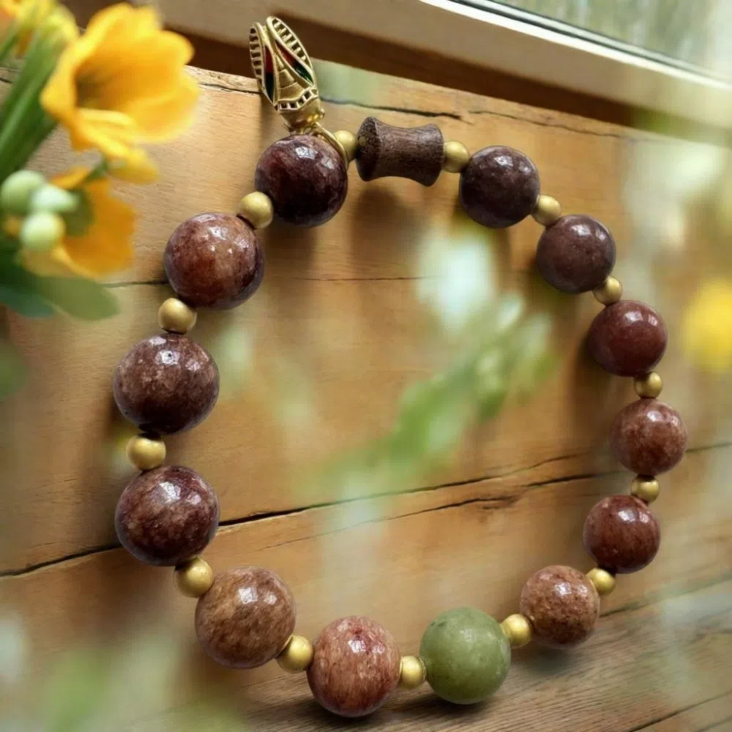 Awakening of Insects Bracelet - Bloodstone TCM Jewelry for Liver Detox & Energy Revival | Solar Term Healing