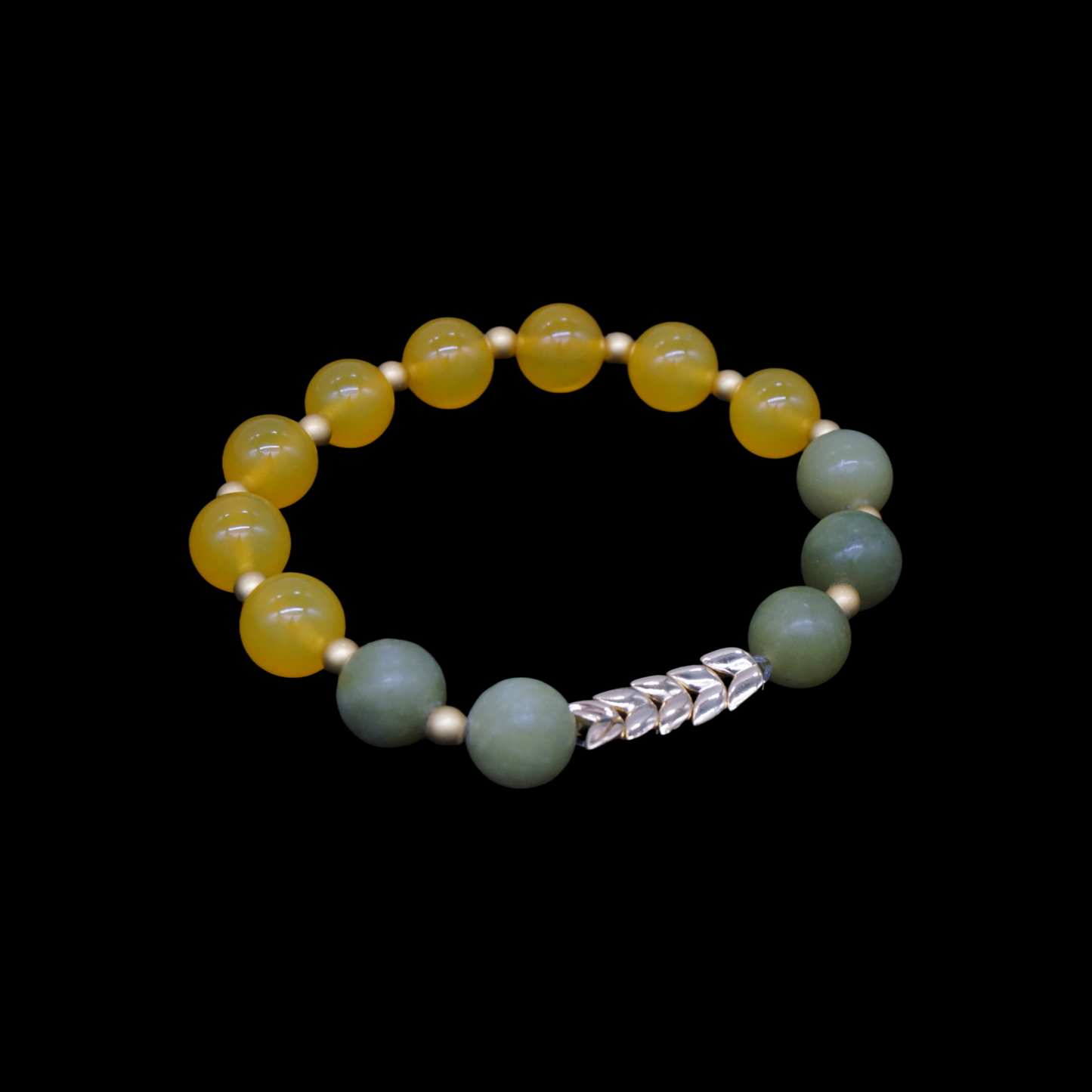Grain in Ear Harvest Energy Bracelet - Yellow Agate Jade Balance | Spleen Health · Heart Calming · TCM Summer Solstice Jewelry