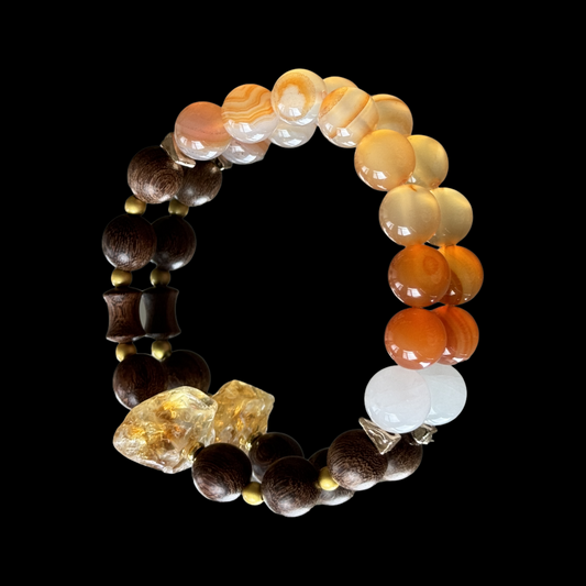 ChinXel Celestial Grain Buds Spleen Wellness Bracelet Natural Crystal