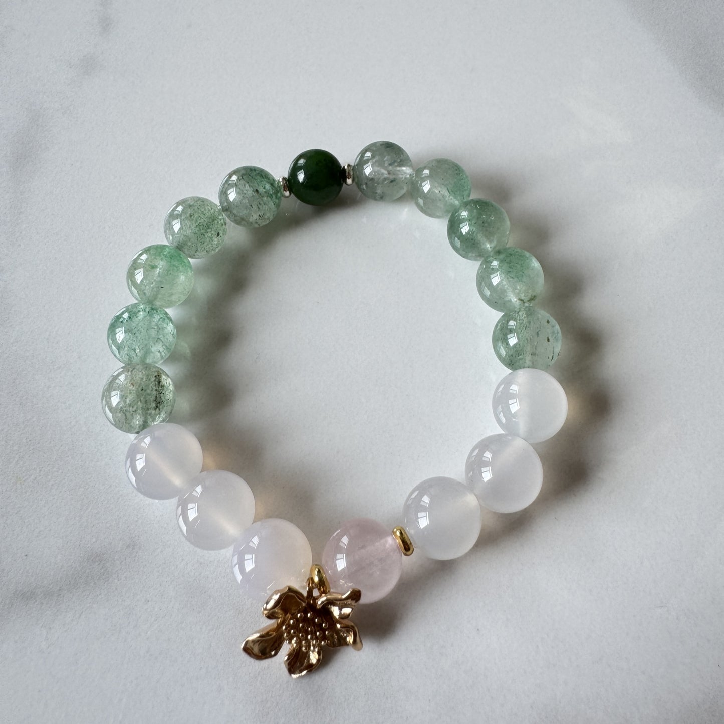 Vernal Equinox Balance Bracelet - Rose Quartz TCM Jewelry for Liver & Lung Harmony | Yin Yang Energy
