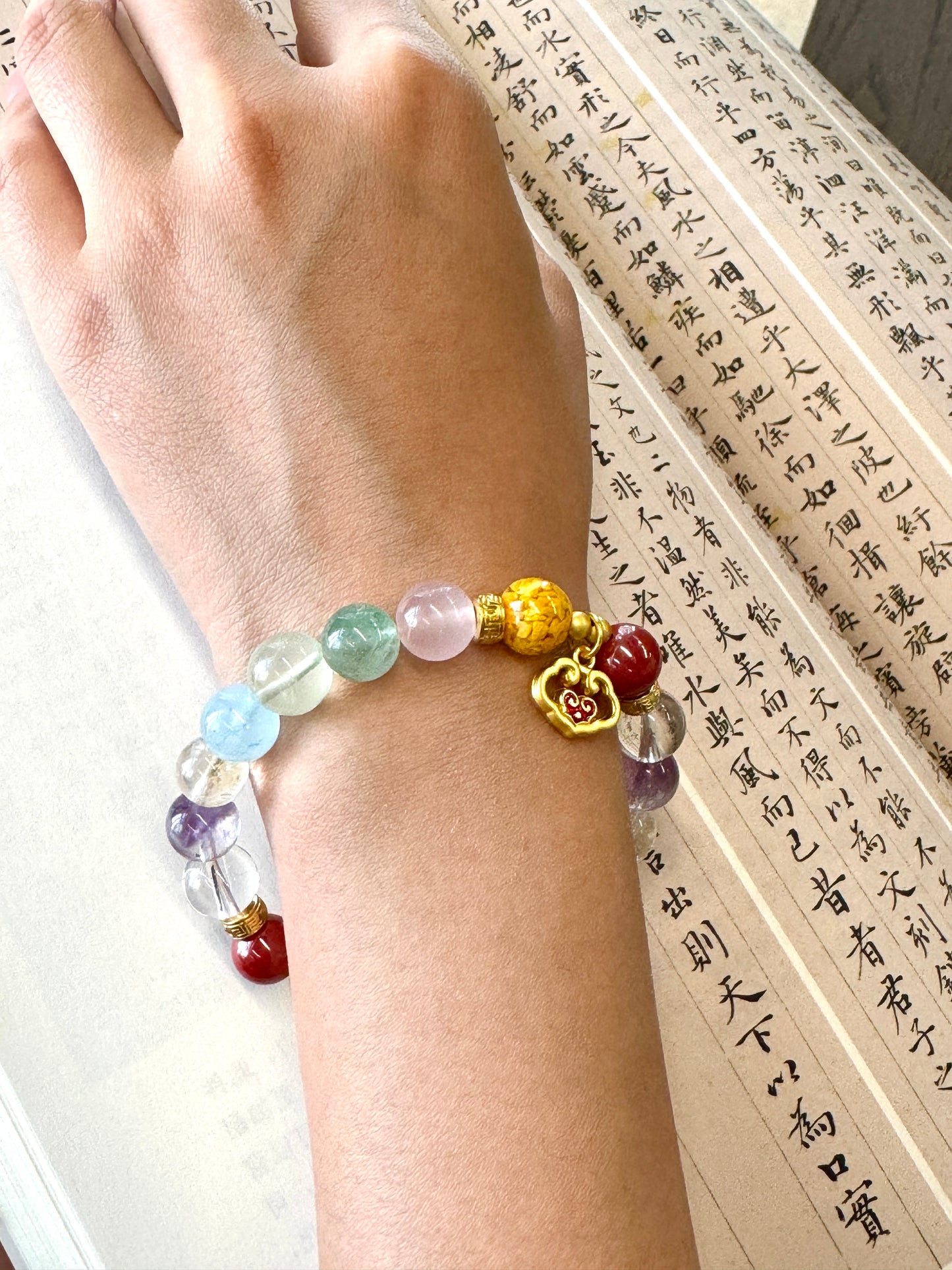 Unexpected Reunion" Friendship Bracelet - Citrine & Lapis Lazuli Harmony Jewelry - Nostalgia Bond - Cross-Cultural Connection