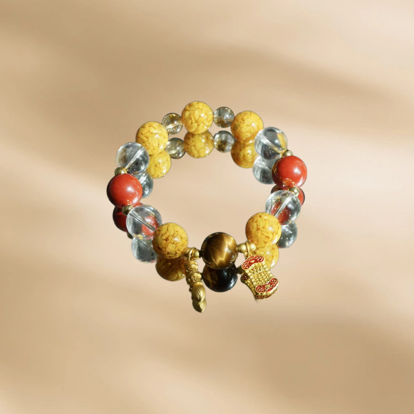 Success & Wisdom Crystal Bracelet - Scholar's Luck Chinese Exam Bracelet - Fluorite & Amethyst Academic Jewelry - Career Growth Gift