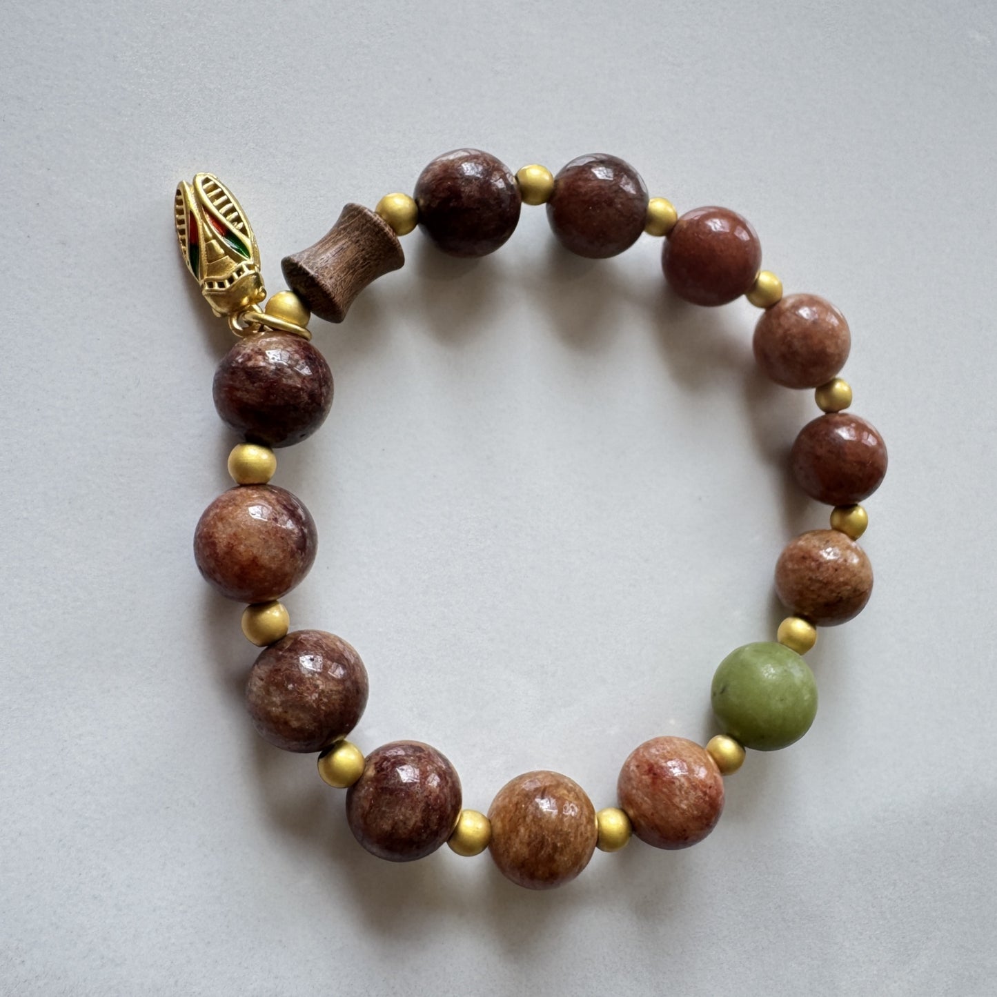 Awakening of Insects Bracelet - Bloodstone TCM Jewelry for Liver Detox & Energy Revival | Solar Term Healing