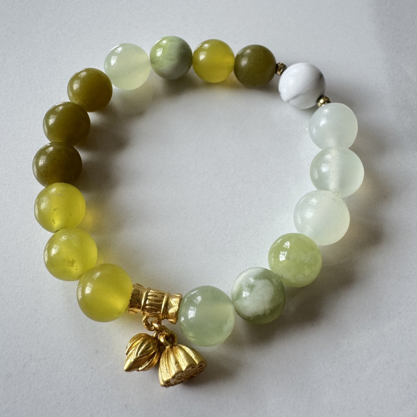 Minor Heat Cooling Bracelet - White Turquoise Xiuyan Jade | Calm Heart · Clear Summer-Heat · TCM Solar Term Jewelry