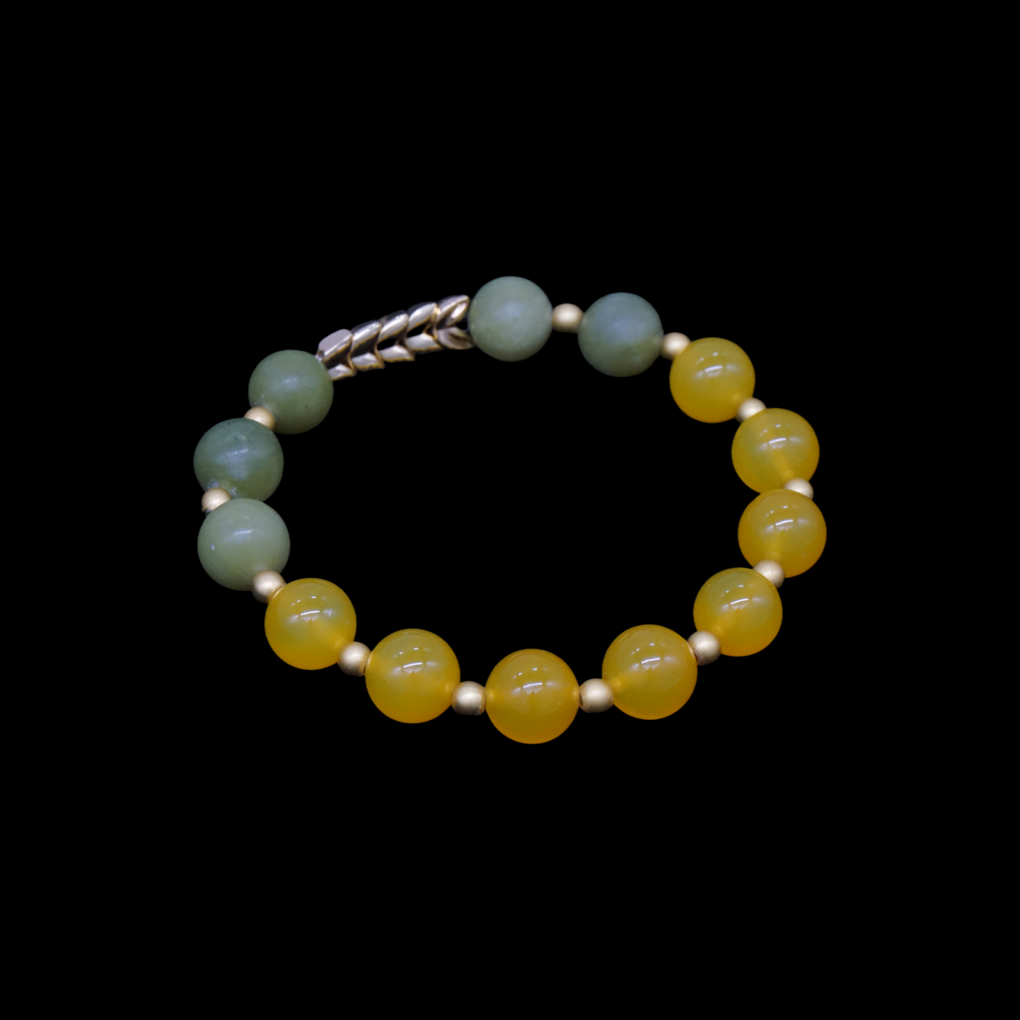 Grain in Ear Harvest Energy Bracelet - Yellow Agate Jade Balance | Spleen Health · Heart Calming · TCM Summer Solstice Jewelry