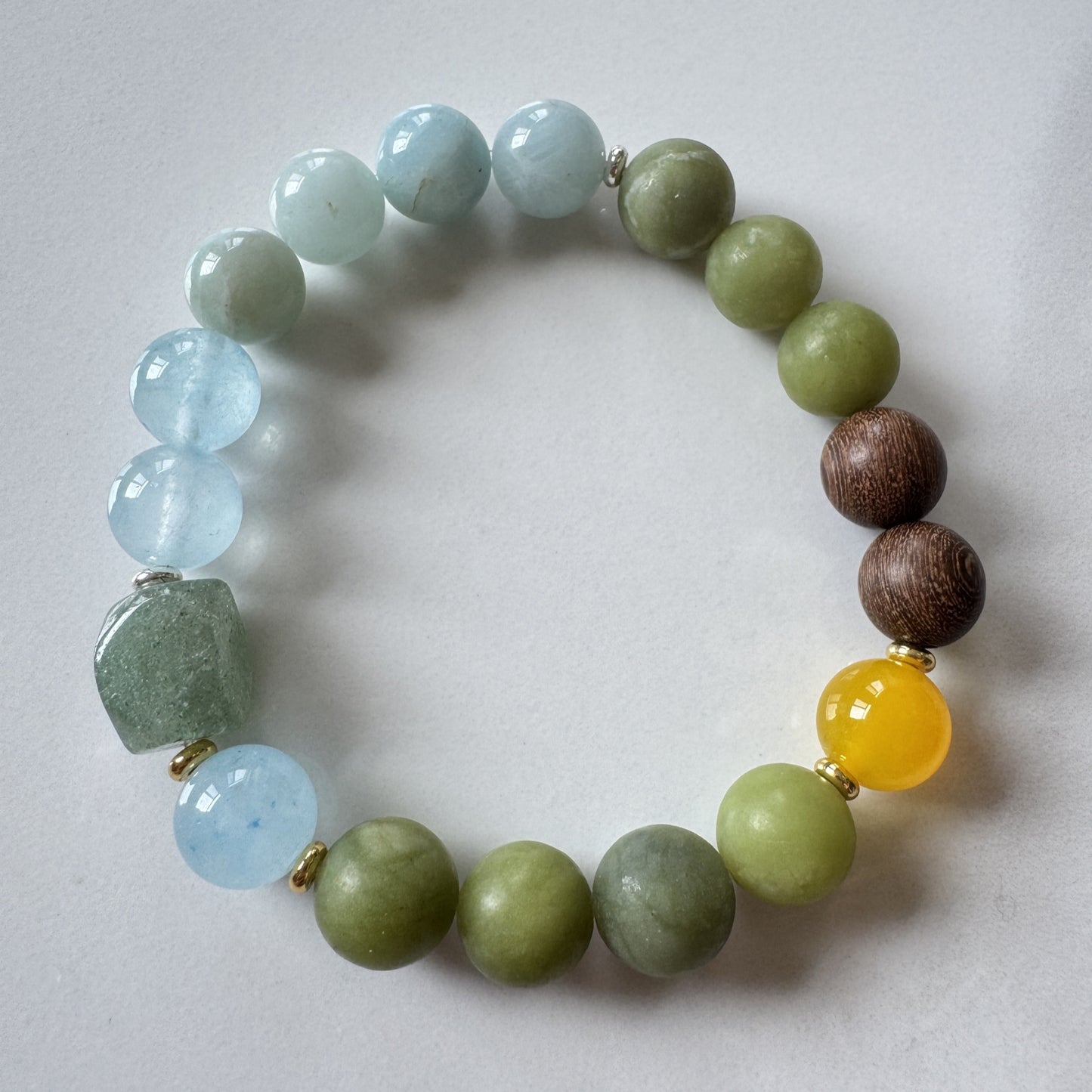 "Spring Equinox Revival" Crystal Bracelet - Solar Term Wellness Jewelry - Liver Qi Boost - Seasonal Renewal