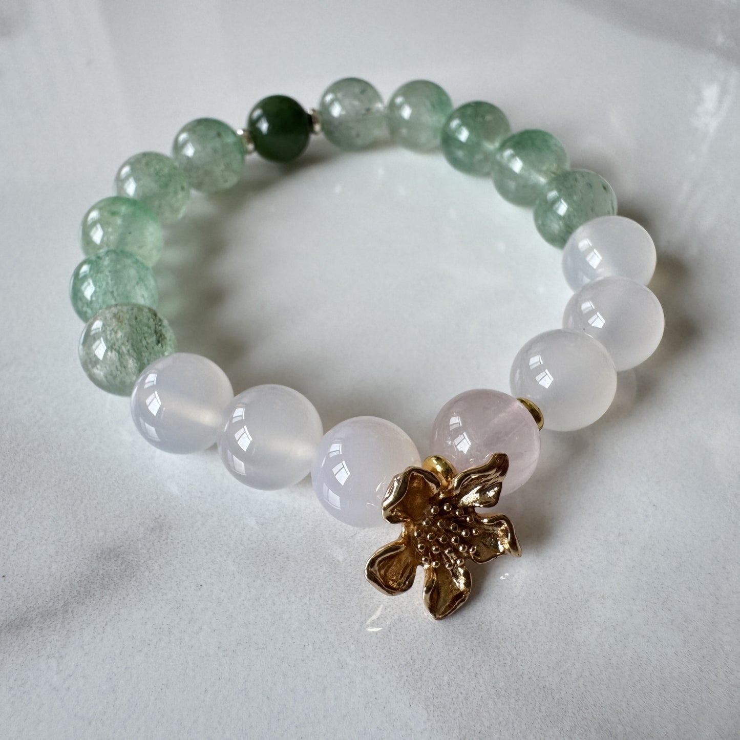 Vernal Equinox Balance Bracelet - Rose Quartz TCM Jewelry for Liver & Lung Harmony | Yin Yang Energy