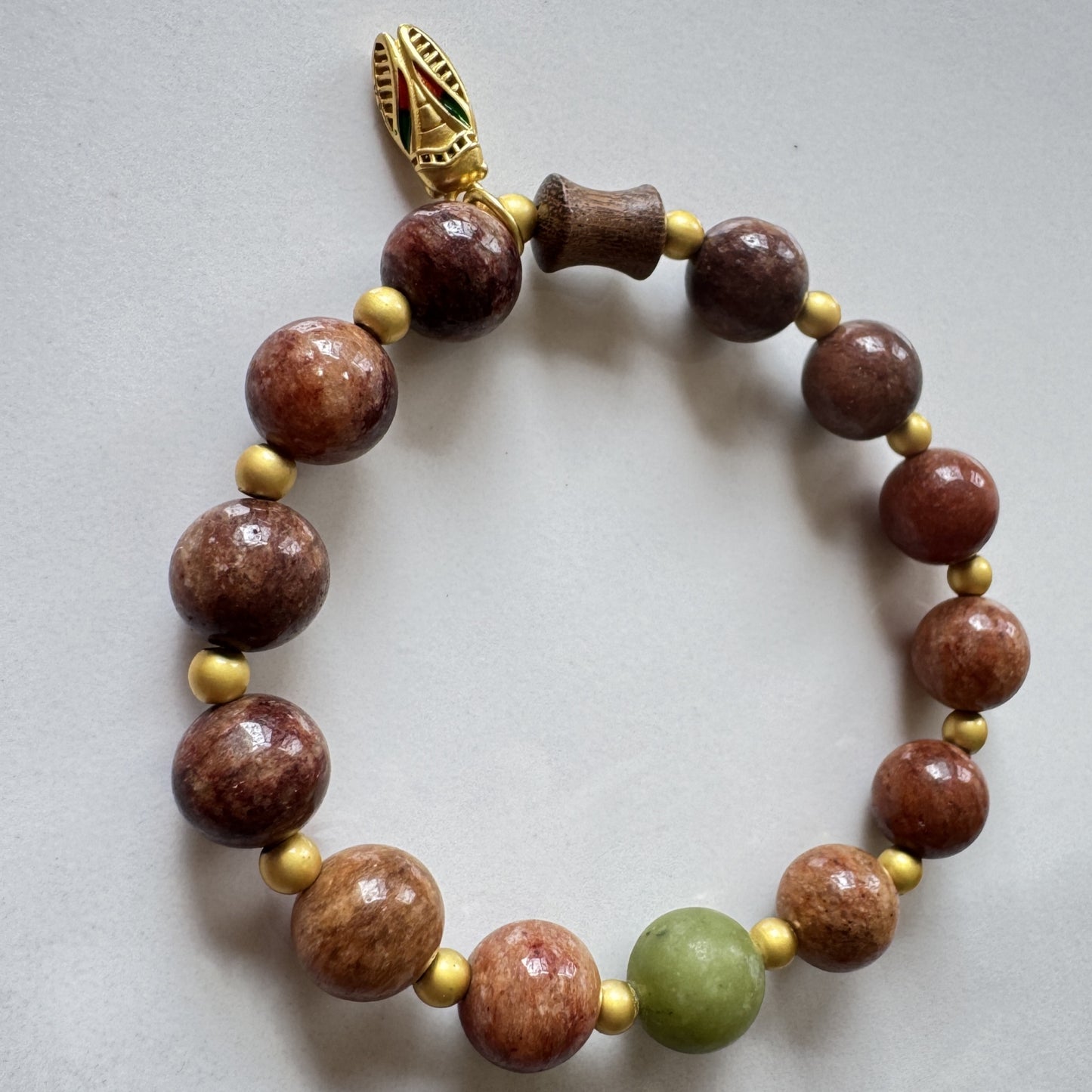 Awakening of Insects Bracelet - Bloodstone TCM Jewelry for Liver Detox & Energy Revival | Solar Term Healing