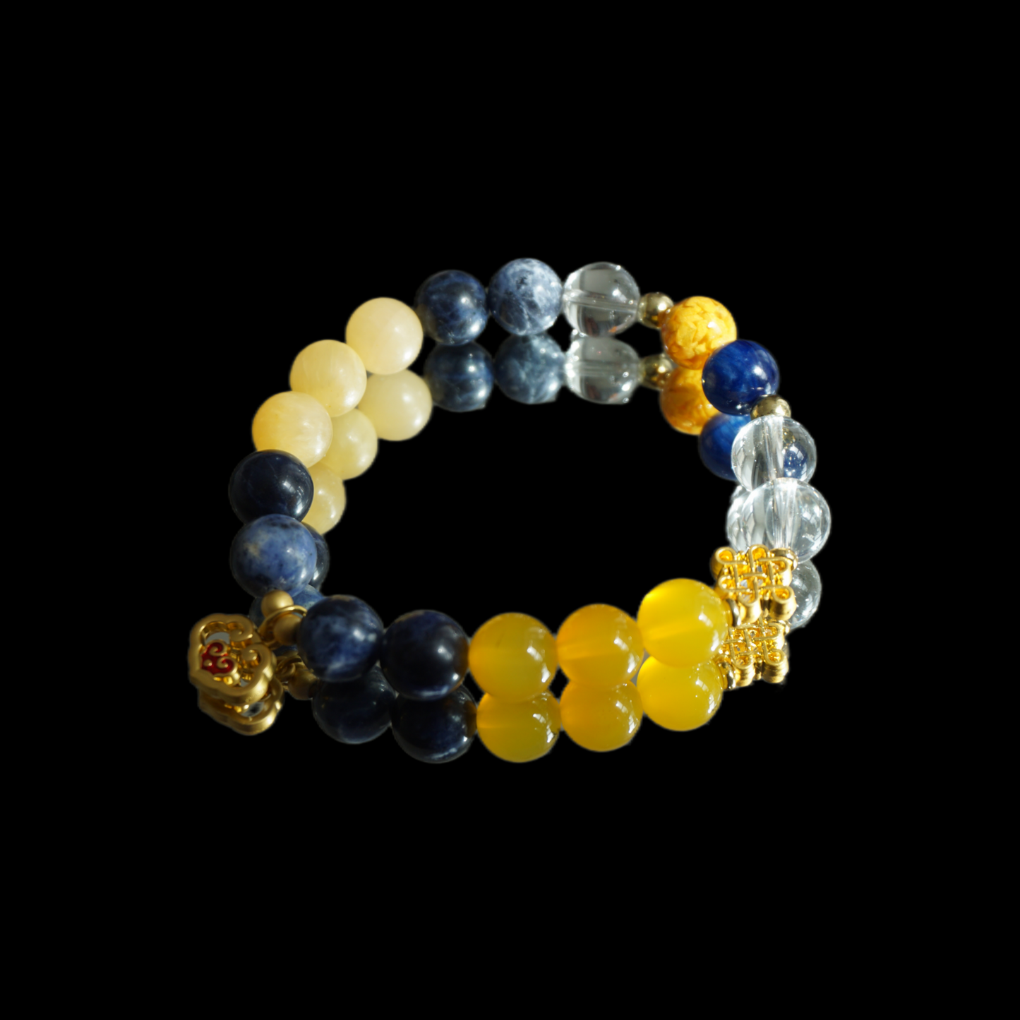 Unexpected Reunion" Friendship Bracelet - Citrine & Lapis Lazuli Harmony Jewelry - Nostalgia Bond - Cross-Cultural Connection
