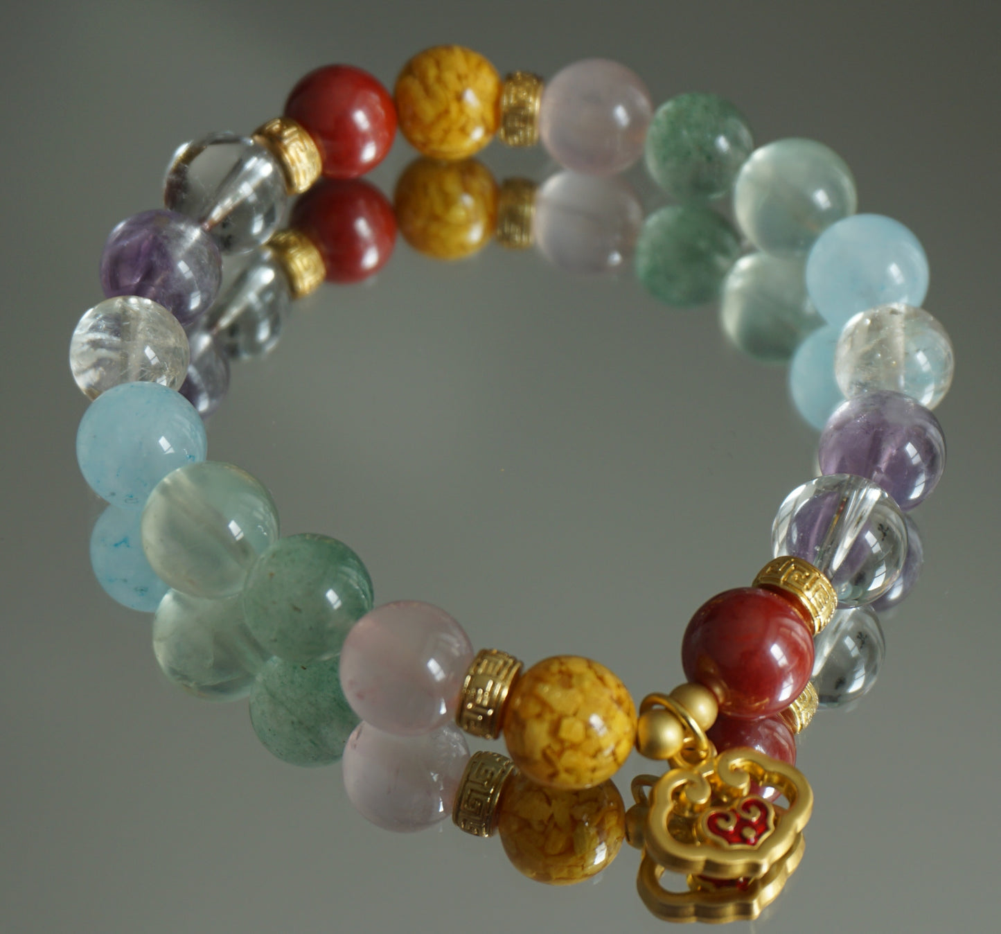 Unexpected Reunion" Friendship Bracelet - Citrine & Lapis Lazuli Harmony Jewelry - Nostalgia Bond - Cross-Cultural Connection