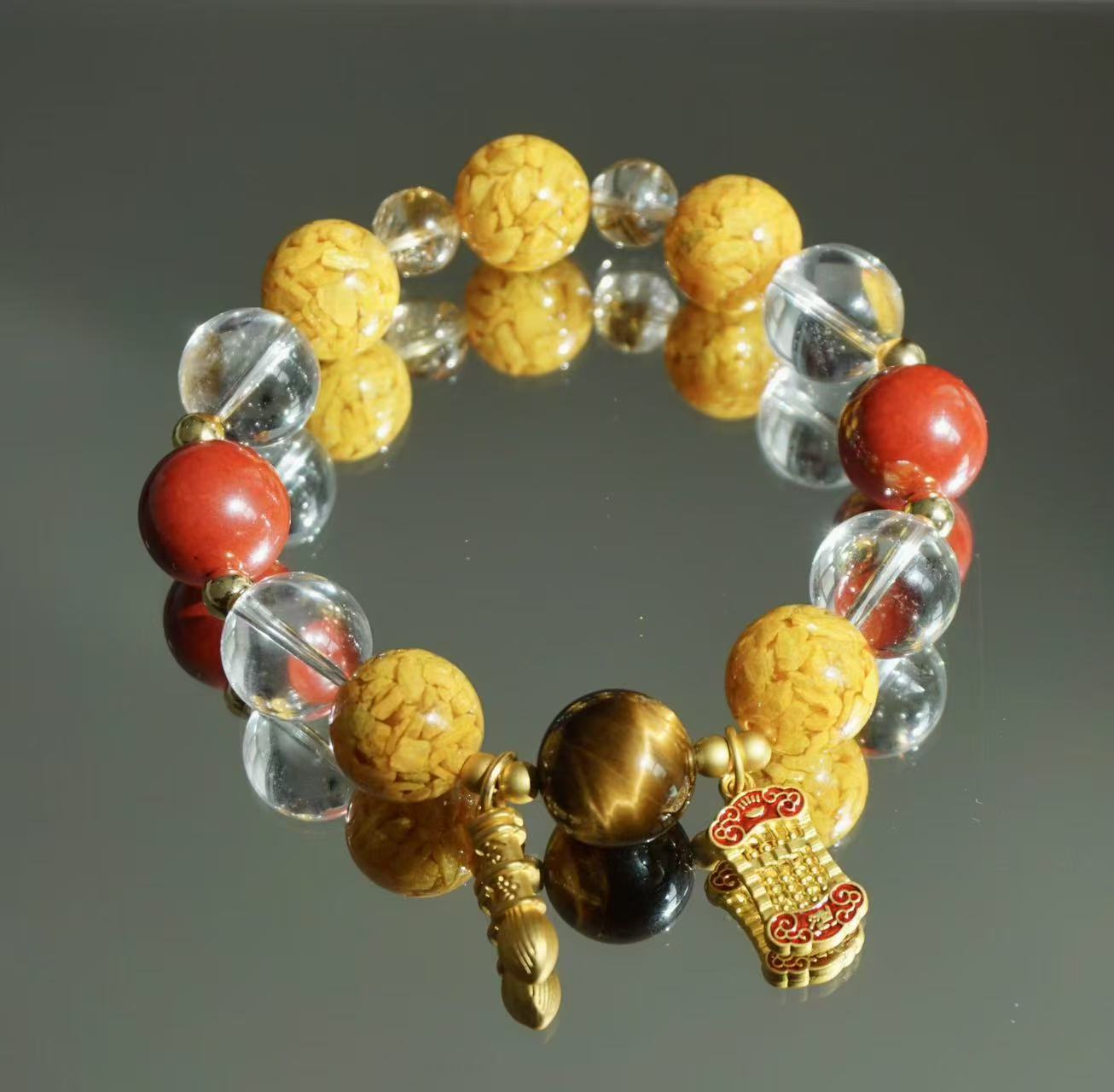 Success & Wisdom Crystal Bracelet - Scholar's Luck Chinese Exam Bracelet - Fluorite & Amethyst Academic Jewelry - Career Growth Gift