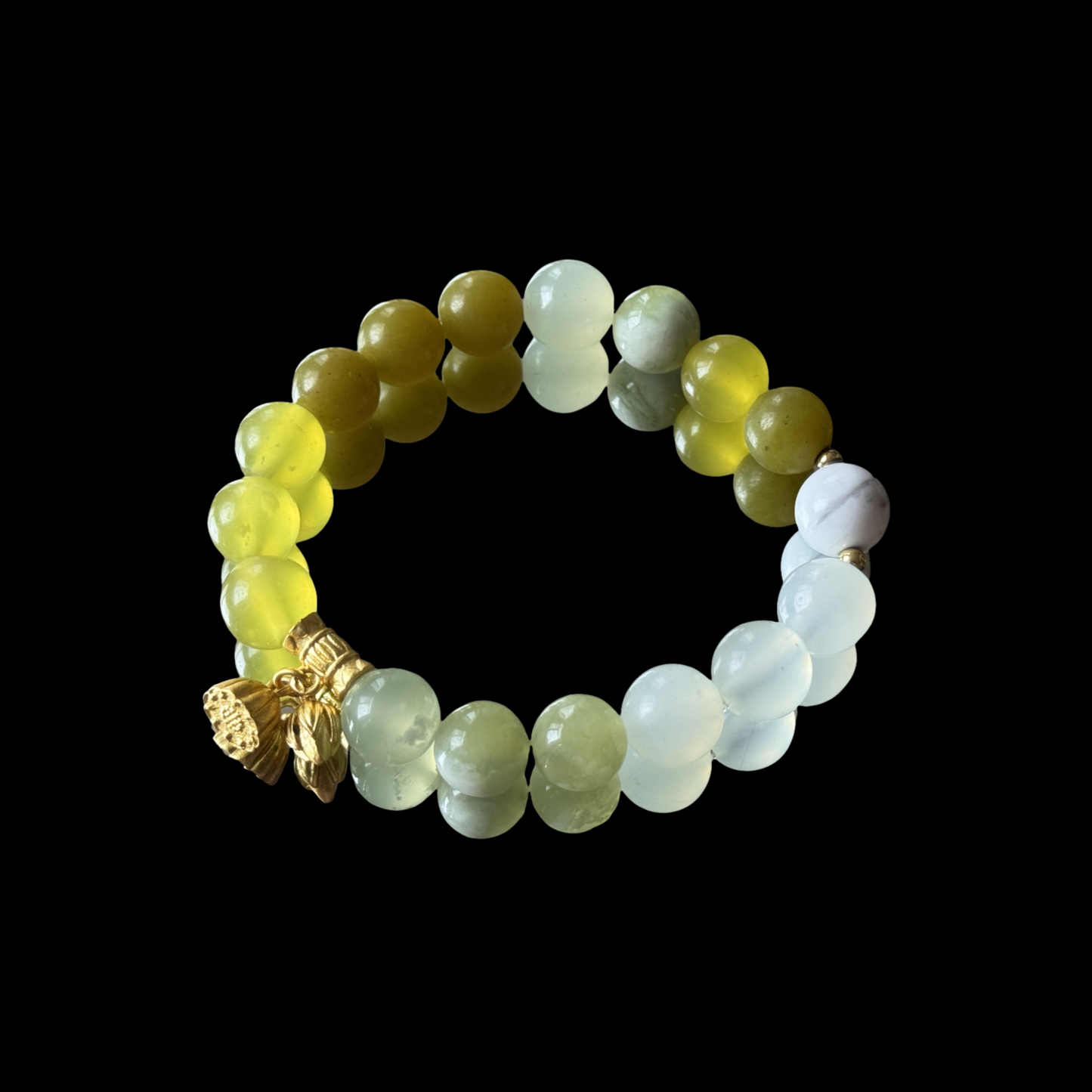 10mm Natural White Turquoise Jade Summer Cooling Crystal Bracelet