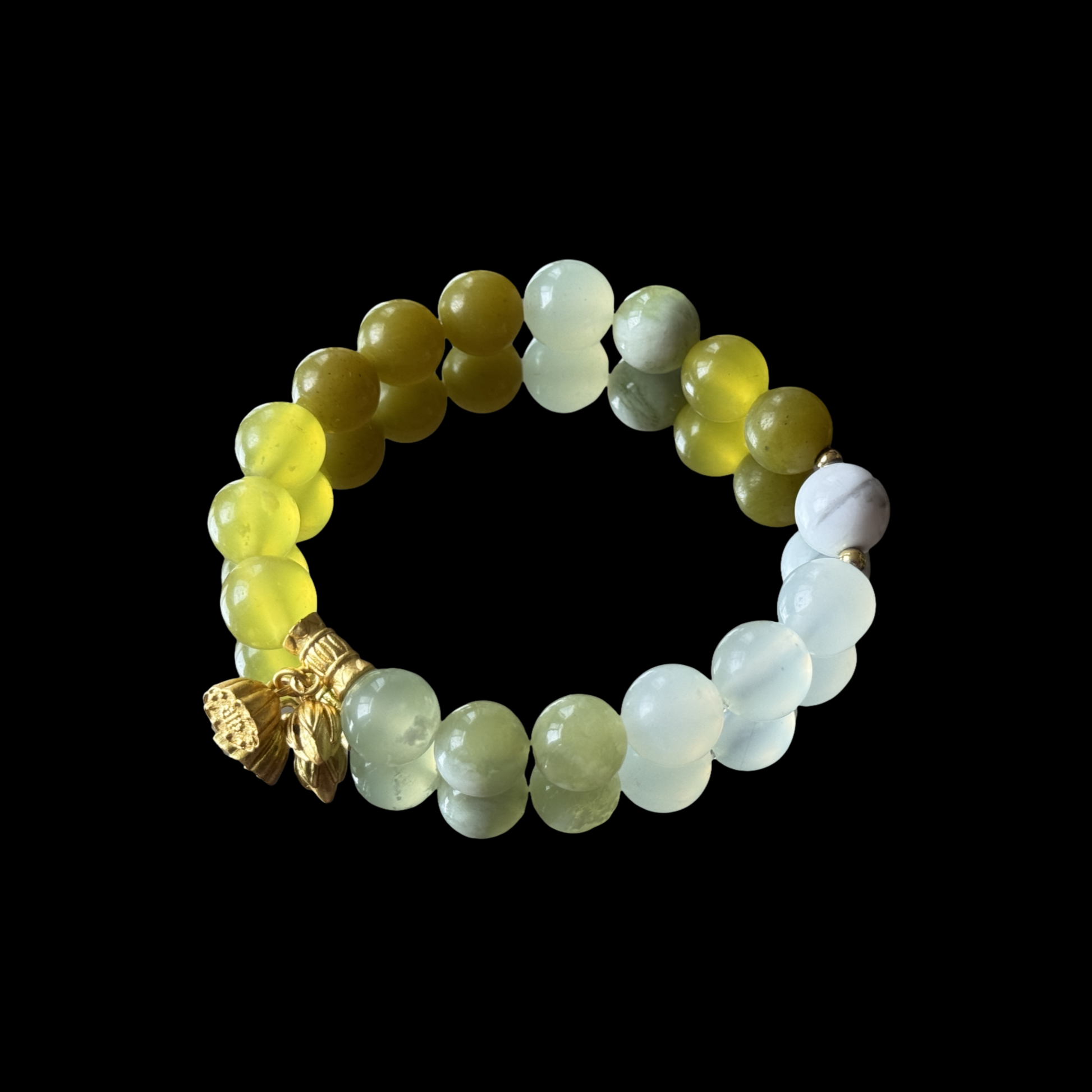 10mm Natural White Turquoise Jade Summer Cooling Crystal Bracelet