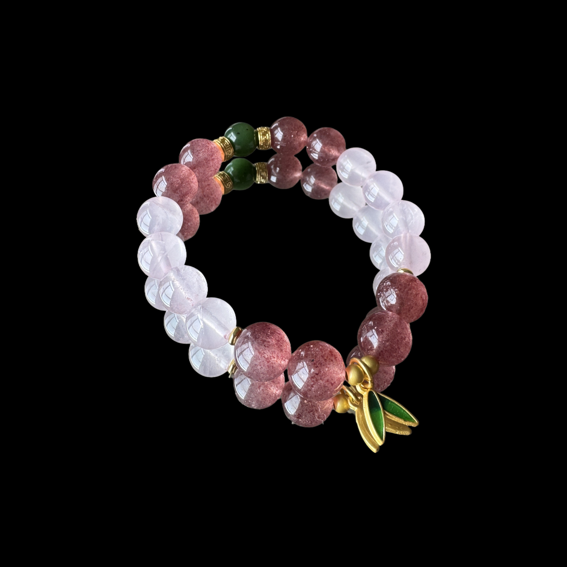 10mm Natural Pink Opal Jade Summer Solstice Cooling Crystal Bracelet